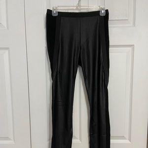 BCBG “leather” leggings